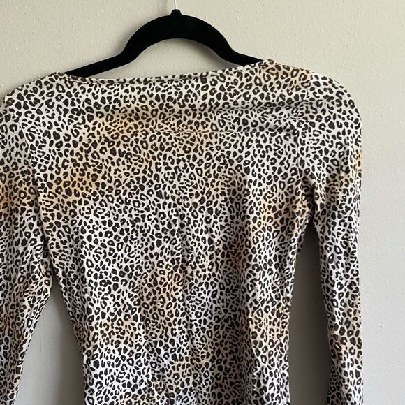 PINK VICTORIAS SECRET LEOPARD PRINT THONG BODYSUIT - Picture 13 of 13